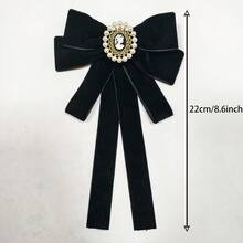 1 pièce Nœud papillon et broche décorative pour col de style simple et unicolore, fait main. Convient pour les sorties quotidiennes, les uniformes, les tenues scolaires, etc. L'option A est en polyester, l'option B est en velours floqué. - Noeud papillon multicolore - Voir 11
