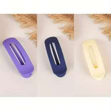 Elegant Matte Large Hair Clips For Women - Acrylic Anti-Slip Toothed Hairpins, Rectangular Design, Stable And Secure Hold, Solid Color Hair Accessories For Daily And Formal Looks, Cute Hair Clips, Versatile Hairpin, Minimalist Hairpin, Durable Hairpin - Green+Black+Coffee - View 4
