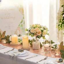 1/4pcs Set Transparent Cylinder Vase, Windproof Candle Holder, Modern Floating Candle Wedding Centerpiece, Dining Table Decor Glass Candle Holder - Multicolor - View 6