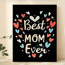 2D Plano 1 Pieza, Marco de Madera Sólida, Pintura en Lienzo 2D, Regalo de Pascua, Día de la Madre, Día de los Inocentes, Mejor Mamá, Decoración de Habitación, Decoración y Accesorios de Baño, Decoración del Hogar, Decoración de Dormitorio, Decoración de Casa de Vacaciones, Mejor Regalo - Multicolor - Ver 5