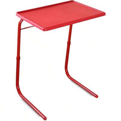 OAK N' OAK Bunny Bear ® Table-Cherry RED Adjustable Multi Position Portable Folding Table Mate For Bed Trey Work Watch TV Dining Study Outdoor And Office Furniture Cherry Red