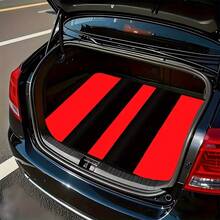 1pc Heavy Duty Car Trunk Mat, Non-Slip Surface And Splash-Proof Design - Fits Most Vehicles, Black & Red Striped Cargo Liner, Dust-Proof And Easy To Clean Trunk Protector, Scratch-Resistant And Leak-Proof, Ideal Christmas/Halloween Gift - Compatible With SUV, Sedan, Hatchback, SUV Specific Trunk Liner