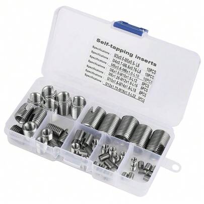 Estilo50Pcs / Set 302 Inserciones De Rosca Autorroscantes De Rosca Interior De Acero Inoxidable Fijar Herramienta De ReparacióN De Refuerzo De Rosca L6 / L8 / L10 / L12 / L15 / L18 / L22VersióN Mejorada