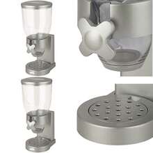 Zevro KCH-06123 Dos dispensadores para alimentos secos, blanco / cromado(Dispensador individual Plateado) - Multicolor - Ver 1