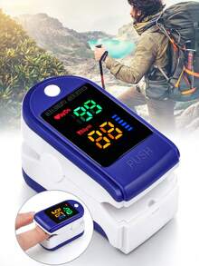 Oxímetro de Pulso Digital Portátil para Dedo - Azul - Ver 1