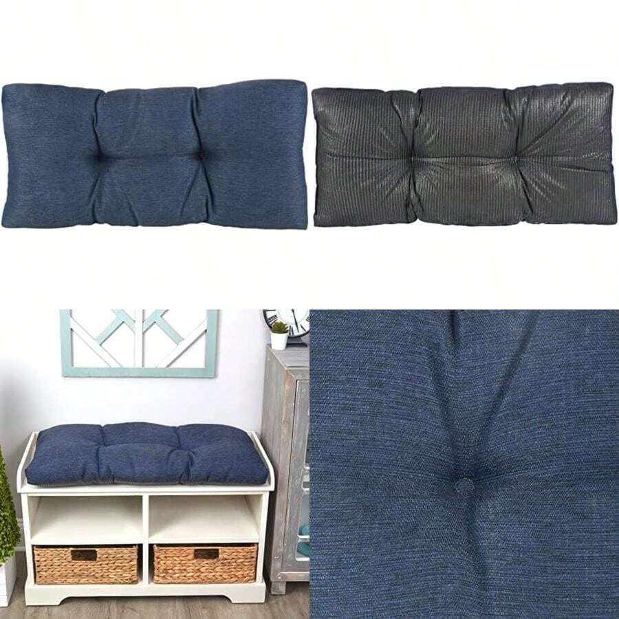 Klear Vu Gripper - Cojín Antideslizante para Asiento de Ventana de Almacenamiento, 1 Almohadilla de Banco, 30 Pulgadas, índigo(76.2 cm Índigo) - Multicolor - Ver 1