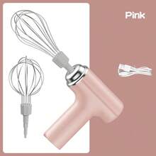 1pc Portable Electric Hand Mixer - USB Rechargeable, Wireless, Lightweight, Easy To Use Manual Whisk For Baking Cakes, Cookies, Pancakes - Ideal For Bakers And Professionals - 彩色 - 查看 11