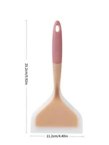 1 pieza Espátula de silicona - Resistente al calor, espátula antiadherente para utensilios de cocina, espátula para hacer panqueques, espátula de sartén de estilo japonés semi-transparente - Multicolor - Ver 3