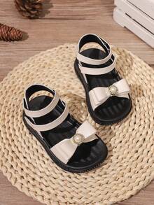Fashionable Casual Popular New Kids Sandals, Student Summer Beach Shoes, Toddler Non-Slip Soft Bottom Shoes - Beige - View 2