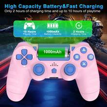 适用于 P4/Pro/Slim 和 PC 的无线 P4 控制器 - 1000mAh 电池、双重震动、6 轴运动传感器、触摸板、音频插孔 - 彩色 - 查看 9