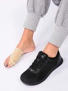 1 Pair Men's Casual Lace-Up Wide Fit Sneakers, Comfortable Wide Toe Box, Anti-Slip, Suitable For Outdoor Wear In Spring And Autumn