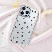 Funda para teléfono con diseño Element, con estampado floral minimalista oscuro, compatible con iPhone 16, 15, 14 Pro Max, 13, 12, 11, XR y XS Plus. Fabricada en silicona TPU, ofrece protección contra golpes y caídas, además de una excelente sensación al tacto. Es el regalo ideal para familiares, amigos y seres queridos. - transparente - Ver 4