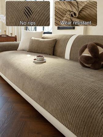 1 pièce Housse de coussin de canapé toutes saisons, coussin de siège de canapé minimaliste moderne antidérapant, housse de canapé anti-poussière et lavable, décoration de chambre douce et résistante à la décoloration, protecteur de canapé pour animaux de compagnie, ajustable pour canapé d'angle, salon, bureau