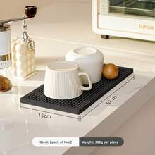 1 buc/2 buc/1 set covoraș antiderapant, covoraș de bar din PVC cu izolație pentru scurgerea apei, covoraș de scurgere pentru cești/oale/boluri, covoraș de masă rezistent la căldură, covoraș pliabil, covoraș de scurgere, covoraș antișoc pentru cești Shaker, suport de pahar antiderapant pentru birou cu izolație pentru scurgerea apei pentru aparat de cafea - Tampă de scurgere - Vizualizare 14