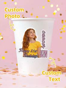 1-30张定制人脸贴纸，个性化设计，生日派对礼品，单身派对/婚礼/毕业礼物，学习用品，教师礼物，教室和办公室必备，永恒的爱 - 多色1 - 查看 8