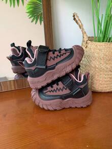 2-13 Years Old All-Season Casual Fashion Versatile Children's Sports Shoes, Unisex Neutral Style Kids' Sports Shoes, New Spring/Autumn Outdoor Anti-Slip Durable Cool Purple-Red Boys' Hiking Shoes, Girls' Running Shoes, Soft Bottom Comfortable Lightweight Toddler Walking Shoes, Breathable Full Leather Girls' Casual Shoes For Autumn/Winter - Red Violet - View 6