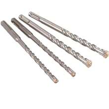 Cross Impact Drill Bit, Electric Hammer Drill Round Shank Drill Bit, Through Wall Cement Drill Bit, Two Pits And Two Slots Deep Fried Dough Fried Dough Twists Drill New Type Coagulation Drill - Silver - View 6