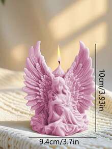1pc Angel Shaped Handmade Candle, Suitable For Home Decor, Church, And Gifts