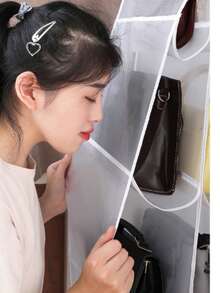 Expansor de armario instantáneo: Organizador colgante de 6/8 ranuras - ¡Sin herramientas, sin agujeros! Almacenamiento plegable para zapatos, juguetes y ropa. - Multicolor - Ver 2