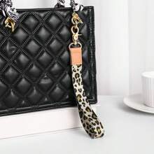 1 Pieza Llavero/Muñequera de Estilo Bohemio Tropical con Estampado de Leopardo y Vaca, Versátil para Todas las Estaciones, Accesorios Escolares y de Coche, Lindo Gótico Y2K