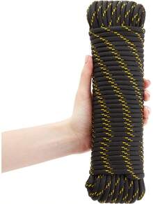 EstiloBuilt Industrial - Paquete De 2 Cuerdas De Nailon Trenzadas De 1/4 Pulgadas X 100 Pies Para PráCtica De Atar Nudos, Camping, Barcos, Amarre De Remolques, PiñAtaVersióN Mejorada - 1 - Ver 7