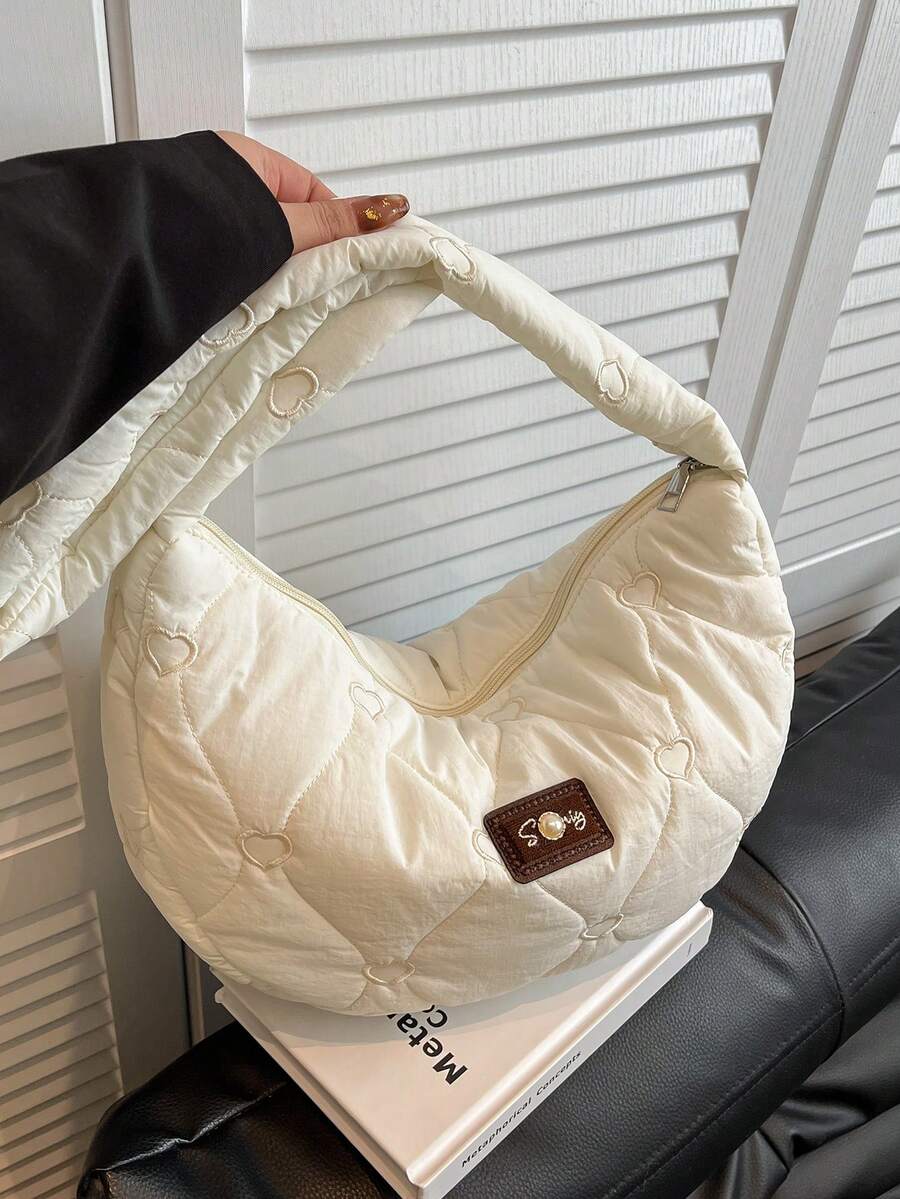 الجاكيت المبطن بالقطن ذو الكتف الواحد هو موضة جديدة، له سعة كبيرة، كاجوال وخفيف الوزن، ومناسب للتنقل. يتميز بتصميم حقيبة الدمبلينج البسيطة - متعدد الألوان - مشاهدة 1