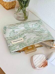 1 chiếc túi đựng mỹ phẩm du lịch cao cấp bằng kim loại màu xanh lá cây, dung tích lớn, túi đựng đồ trang điểm, vật dụng cần thiết khi đi du lịch. - Nhiều màu - Xem 3