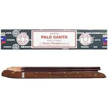 Incienso Masala Satya Sai Nag Champa | Mezcla Premium de Flores y Especias de Excelente Calidad | Hechos a Mano en India en Monasterios Hindues con Porta Incienso Incluido| (, )(Palo Santo 1) - Multicolor - Ver 2