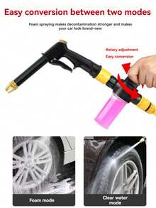 重型高压清洗机软管 - 高压清洗喷枪，适用于房车、卡车、船只和家庭清洁 | 耐用黑色喷枪软管，用于户外维护和浇水。（款式随机发货）