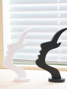 1 pieza Soporte creativo para gafas de estilo facial, soporte de escritorio para colocar gafas. Un soporte de almacenamiento de gafas divertido y sencillo con un contorno rectangular, adecuado para almacenar gafas, artículos del hogar y de uso diario. Accesorio de almacenamiento