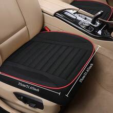 Wygodna, oddychająca poduszka na fotel samochodowy z teksturą lnu, konstrukcja zapewniająca pełne pokrycie, skutecznie chroniąca fotele, tekstura lnu, trwała na każdą porę roku, odpowiednia do większości modeli pojazdów - one-size - Zobacz 8