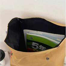 Fun Retro Paper Bag - Casual Canvas Backpack - Classic Large Capacity Bag - Single Shoulder Casual Canvas Backpack - Ginger - View 2