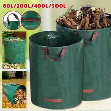 60/120L Large Capacity Outdoor Garden Leaf Collection Bag – Durable, Tear-Resistant Material | Suitable For Lawn Fallen Foliage, Pool Debris, Yard Waste, Patio Trash And Laundry Garbage Bags | Easy To Collapse, Reusable&Durable - Essential Gardening Cleanup Tool - Multicolor - View 2