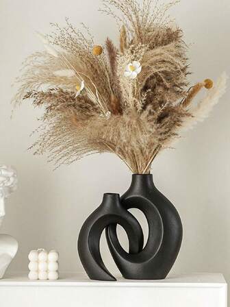 Resin Vase 2 Pieces A Set Of Modern Home Decor Hollow Bohemian Vase Living Room Center Table Wedding Decor (The Small Vase Is A Bit Small In Size. If You Mind, Please Choose The Large One)