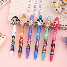 1 Set/2pcs Hot Sexy Man/Cartoon Wrap-Around Resin Friction Erasable Pens, Cute & Durable, High-End Gift For Friends, Valentine's Day, New Year, Easter [Random Style]
