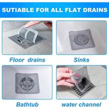 50pcs Filtro Desechable para Desague, Atrapa Pelos Ducha Cuadrado para Ventosa, Fregadero, Tapa de Baera, Colector de Cabello, Accesorio para Cocina - Blanco - Ver 6