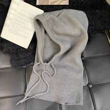 1顶女士拉法帽，时尚针织帽，抽绳针织滑雪保暖帽，适合日常滑雪、街头、户外活动，颜色随机发货 - 彩色 - 查看 8