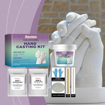 3D Hand Mold DIY Kit, Clone Powder Hand Print DIY Souvenir Hand Mold Set, Suitable For All Ages. Teenagers, Adults, Couples And Friends Can Create Priceless Memories Together, An Excellent Gift Choice. Random Shipment Of New And Old Versions