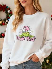 "I SAW THAT" Estampado, Sudadera con Capucha para Mujeres, Ideal para Fiestas de Navidad, Día de Regalo para Amantes del , Estilo Pop y Divertido, Confortable y Moda para Uso Cotidiano - Blanco - Ver 1