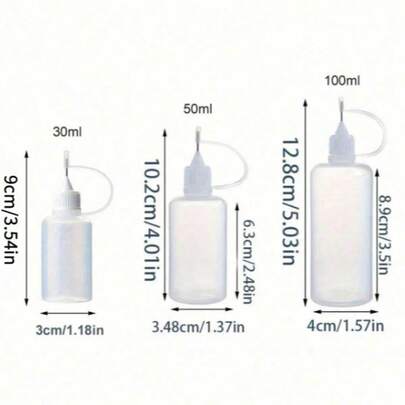 1瓶精密工艺胶水 - 1.01盎司细尖涂抹器，可补充，易于挤压，适用于颜料倾倒工艺、精细项目（仅含瓶身！）