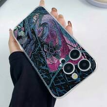 Funda para teléfono transparente con diseño espeluznante con ilustración de flor de monstruo compatible con Samsung Phone  17  16 Pro Max  15 Pro Max  13  12 Fabricada en material TPU con funciones de protección contra caídas y golpes Perfecta para regalar a familiares, amigos, amantes y parejas, una opción ideal para las celebraciones navideñasfunda de ,  funda de  16, Navidad,  fundas de , funda de  15,  17 Pro Max, fundas para , funda de  16 Plus, regalos de Navidad, funda de  13, funda de teléfono de Navidad, funda de  16 Pro, funda de teléfono  15, funda de teléfono  13, funda de  15, rosa, funda de teléfono rosa, regalos, malvado, regalos para mujeres, funda de teléfono linda, regalos para hombres, teléfono negro Estuche, regalos para hombres - transparente - Ver 3