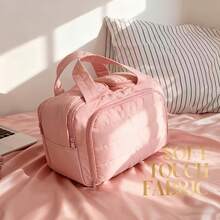 حقيبة مستحضرات التجميل الخفيفة الوزن للسفر للنساء - تصميم أربعة أقسام ، مع جيب أمامي وشبكة ، حقيبة أدوات تجميل فاخرة وحقيبة تخزين مستحضرات التجميل ، مساحة واسعة لتخزين مستلزمات الحمام والأساسيات ، مقبض محمول ومتين ، مناسبة للنساء ، الجيم ، العطلات ، الاستخدام اليومي - هدايا للصديقات / الأمهات ، عيد الهالوين ، ، هدايا عيد الميلاد الخيار الأول