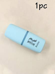 Personalized Toothbrush Holder, Customized Letter Toothbrush Travel Case, Toothbrush Travel Case With Toothpaste Holder And Rinse Cup, Covered Toothbrush Cup Holder, Portable Toothbrush Set, Customizable, Valentine's Day Gift, Lightweight, Elegant, Large Capacity, Dental Care Kit, Bathroom, Couples - Style a - View 11