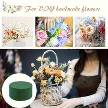 1PC Round Floral Foam Block, 7+ Days Moisture Retention Dense Foam, 2-Min Fast Water Absorb Reusable Foam For Fresh Dried Artificial Flowers, Beginner-Friendly Easy-To-Shape Stable Stem Holder, Essential For DIY Bouquet Wedding Party Cafe Hotel Floral Arrangement Supplies - Multicolor - View 5