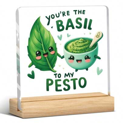 Funny Valentine's Day Decoration, Gifts For Her, Boyfriend Girlfriend Gifts, Couples Gift, You're The Basil To My Pesto, Cute Birthday Christmas Wedding Gift For Girlfriend Wife Fiancee
