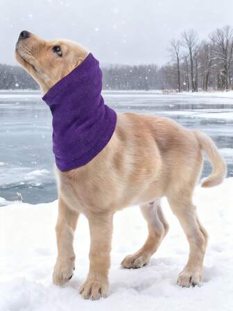 舒适舒缓狗狗颈套 – 降噪宠物焦虑缓解围脖，超弹力保暖冬季颈套，适合小型和大型犬，贴合防冻，户外探险和室内安静时光的理想之选，柔软舒适的宠物御寒配件