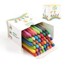 儿童无尘粉笔，彩色人行道粉笔，可水洗粉笔，适合儿童户外艺术游戏，黑板粉笔