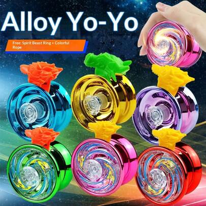 1pcAlloy Yo-Yo Metal Cool Spinning Yo-Yo Toy - Suitable For Beginners, Adults & Advanced Players, Perfect Gift For Birthdays & New Year,Yoyo Toy,Yo-Yo
