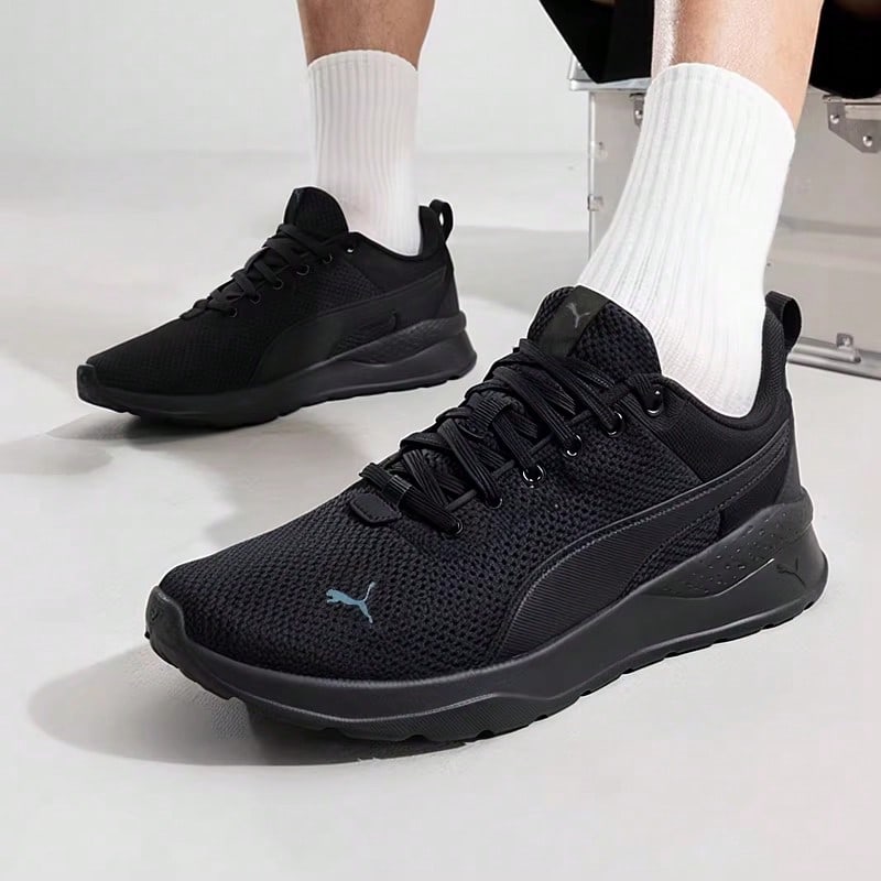 Puma Anzarun Lite Unisex Running Shoes, Non-Slip, Durable, Comfortable, Shock-Absorbing, Lightweight, Breathable, And Versatile. 371128-01 - Black - View 1