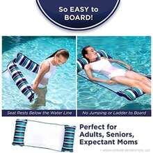 Aqua Leisure 4-in-1 Multi-Purpose Monterey Hammock (Saddle, Lounge Chair, Hammock, and Drifter), Supportive Mesh Lining, Easily Foldable, DuoLock System for Easy Inflation/Deflation, One Size, Orange(Teal XL Hammock Flotador de piscina) - Multicolor - Ver 5